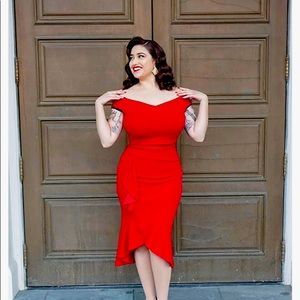 Fitted red dress! Every women needs a RED dress!